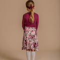Girls' bamboo floral print skirt, offering modest style, soft comfort, and all-day wear.