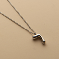 Silver Hebrew letter pendant necklace with a polished finish, offering a timeless, meaningful design for everyday wear and thoughtful gifting.