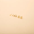 Sparkling Flower Earring Set
