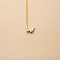 Gold letter W pendant necklace with a polished finish, offering a timeless, personalized design for everyday wear and thoughtful gifting.