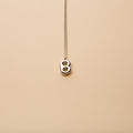 Silver letter B pendant necklace with a polished finish, offering a timeless, personalized design for everyday wear and thoughtful gifting.