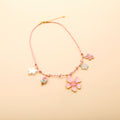 Pink Blossom Charm Necklace