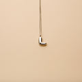 Silver letter L pendant necklace with a polished finish, offering a timeless, personalized design for everyday wear and thoughtful gifting.