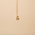 Gold letter S pendant necklace with a polished finish, offering a timeless, personalized design for everyday wear and thoughtful gifting.