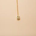 Gold letter B pendant necklace with a polished finish, offering a timeless, personalized design for everyday wear and thoughtful gifting.
