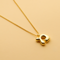 Gold Hebrew letter pendant necklace with a polished finish, offering a timeless, meaningful design for everyday wear and thoughtful gifting.
