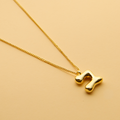 Gold Hebrew letter pendant necklace with a polished finish, offering a timeless, meaningful design for everyday wear and thoughtful gifting.