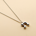Silver Hebrew letter pendant necklace with a polished finish, offering a timeless, meaningful design for everyday wear and thoughtful gifting.