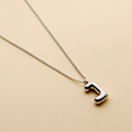 Silver Hebrew letter pendant necklace with a polished finish, offering a timeless, meaningful design for everyday wear and thoughtful gifting.