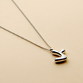 Silver Hebrew letter pendant necklace with a polished finish, offering a timeless, meaningful design for everyday wear and thoughtful gifting.