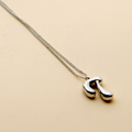 Silver Hebrew letter pendant necklace with a polished finish, offering a timeless, meaningful design for everyday wear and thoughtful gifting.