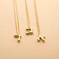 Hebrew Initial Letter Necklace