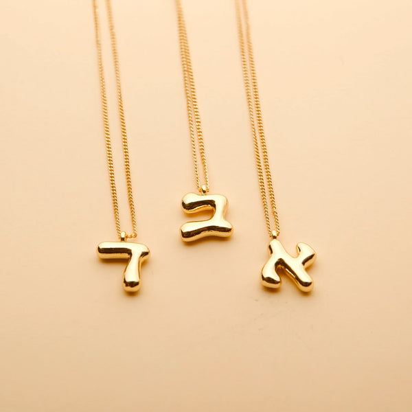 Hebrew Initial Letter Necklace