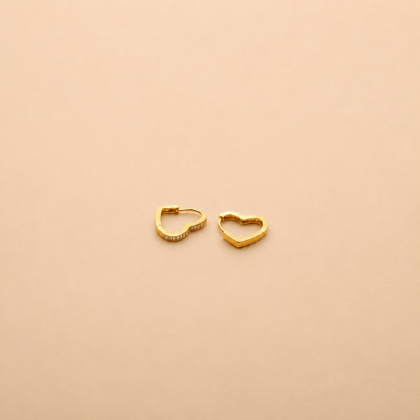 Zirconia Heart Huggies
