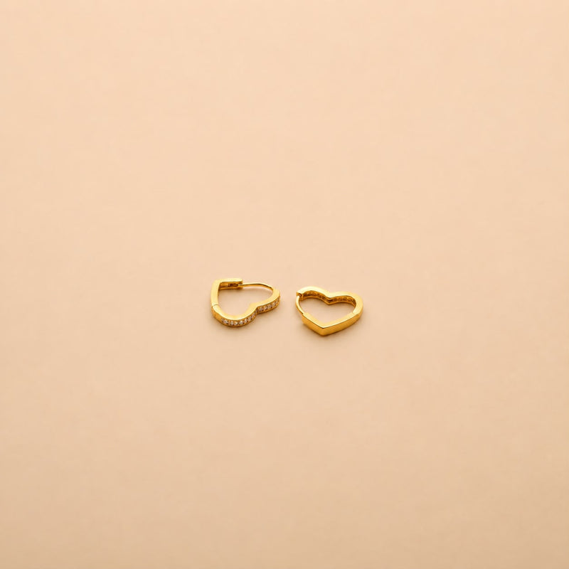 Zirconia Heart Huggies